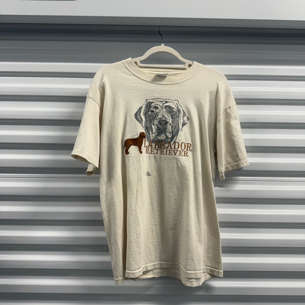 Gildan Cream Labrador Retriever Dog Tee